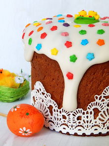 甜蜜的艺术 复活节里的白色釉面烘焙